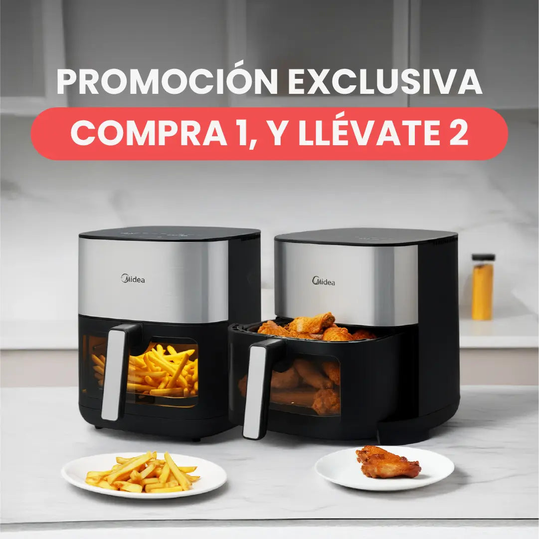 Llevá 2 y Pagá 1 - Freidora de Aire Turbo 5 en 1 + Regalo Kit Con 10 Utensilios de Cocina